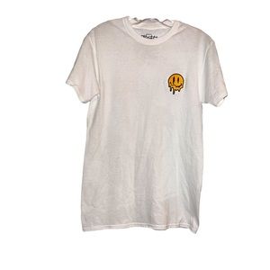Melting Face Emoji Tshirt Eighty Eight Brand Embroidered Happyface Cotton Size S